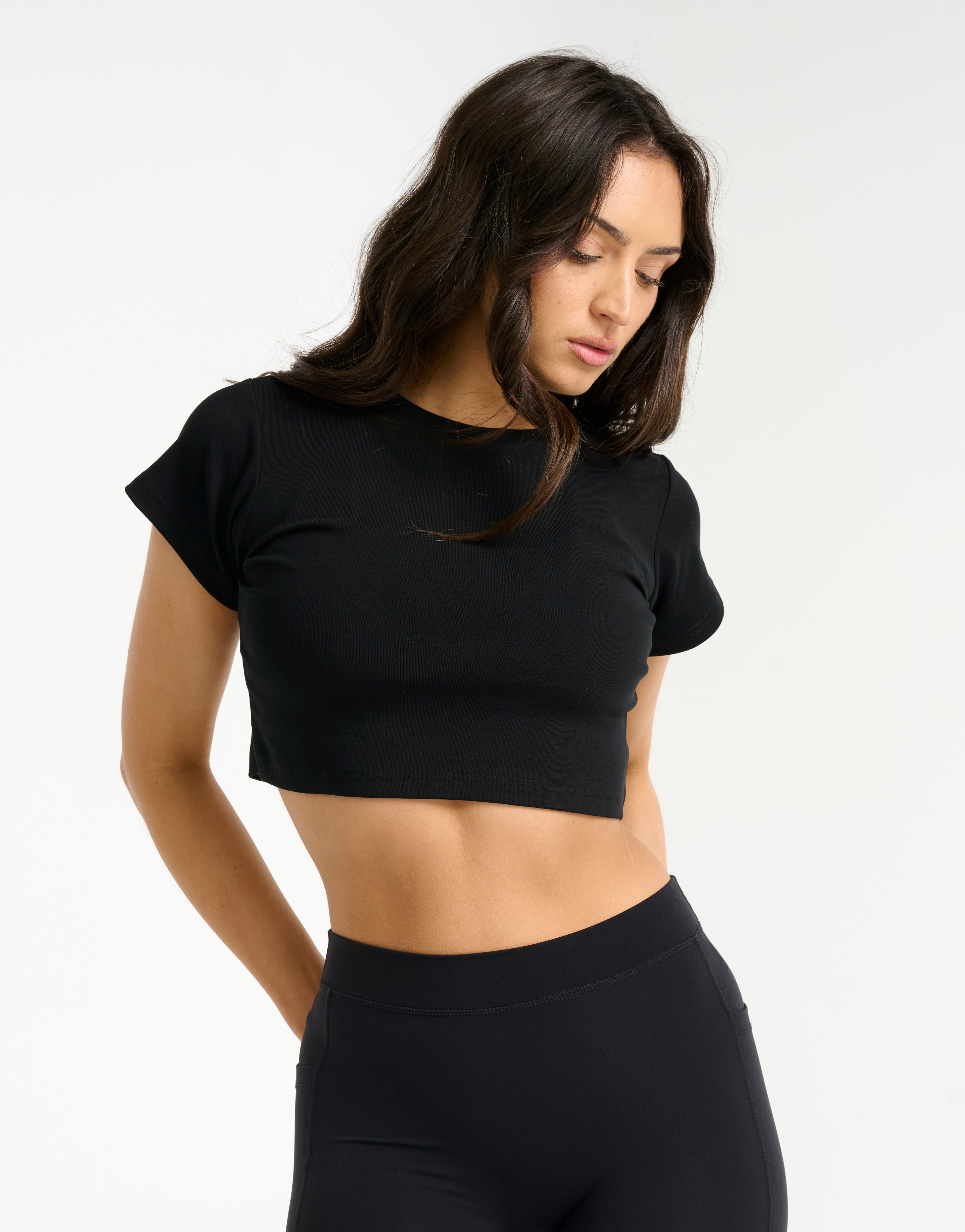 Futura Cropped Tee - Black
