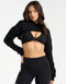 Glory High Cut Hoodie - Black