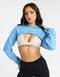 Glory High Cut Hoodie - Blue