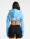 Glory High Cut Hoodie - Blue