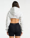 Glory High Cut Hoodie - Micro Grey