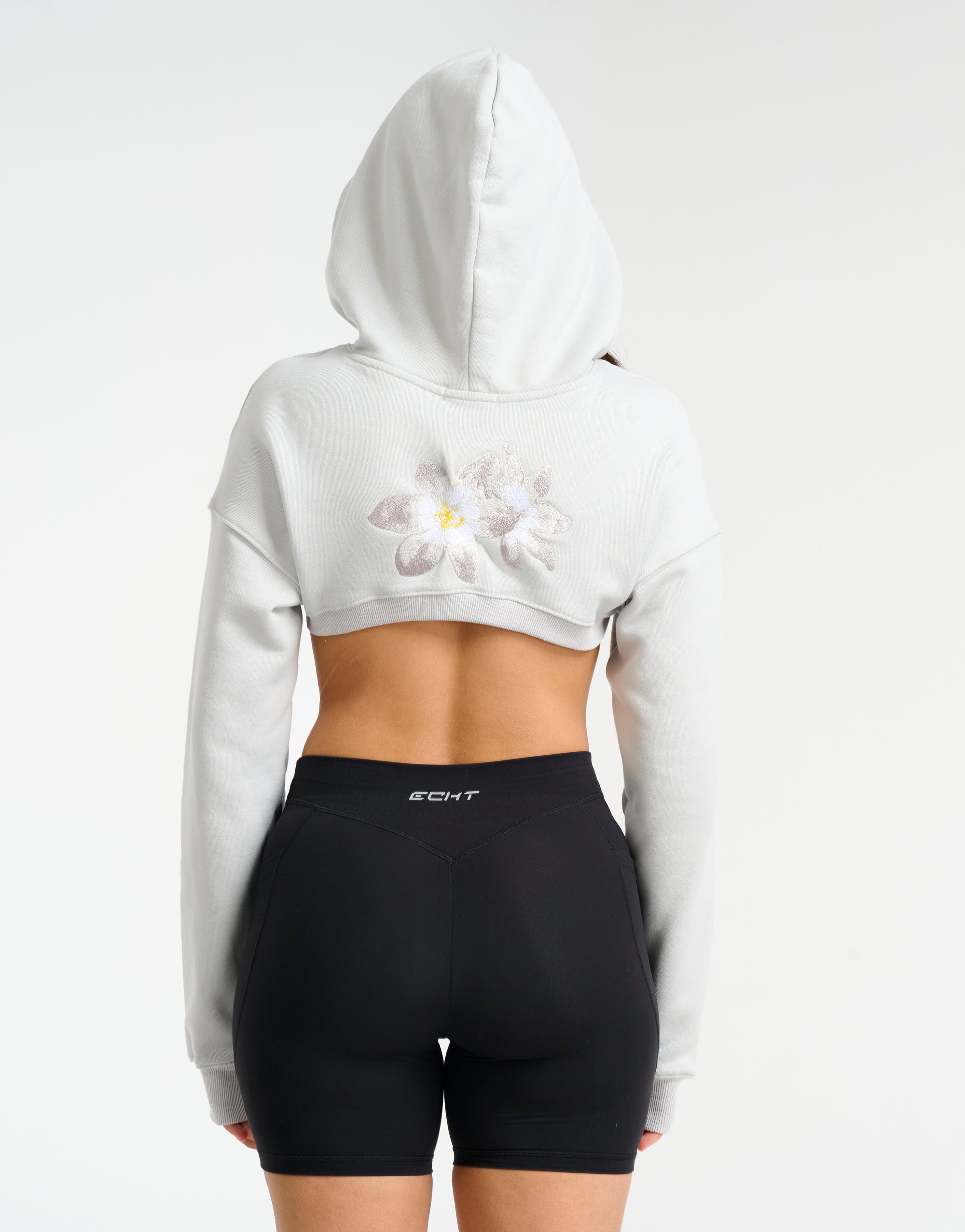 Glory High Cut Hoodie - Micro Grey