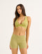 Echt Force Scrunch Mid-Waist Shorts - Olive