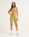 Echt Force Scrunch Mid-Waist Shorts - Olive
