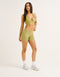 Echt Force Scrunch Mid-Waist Shorts - Olive