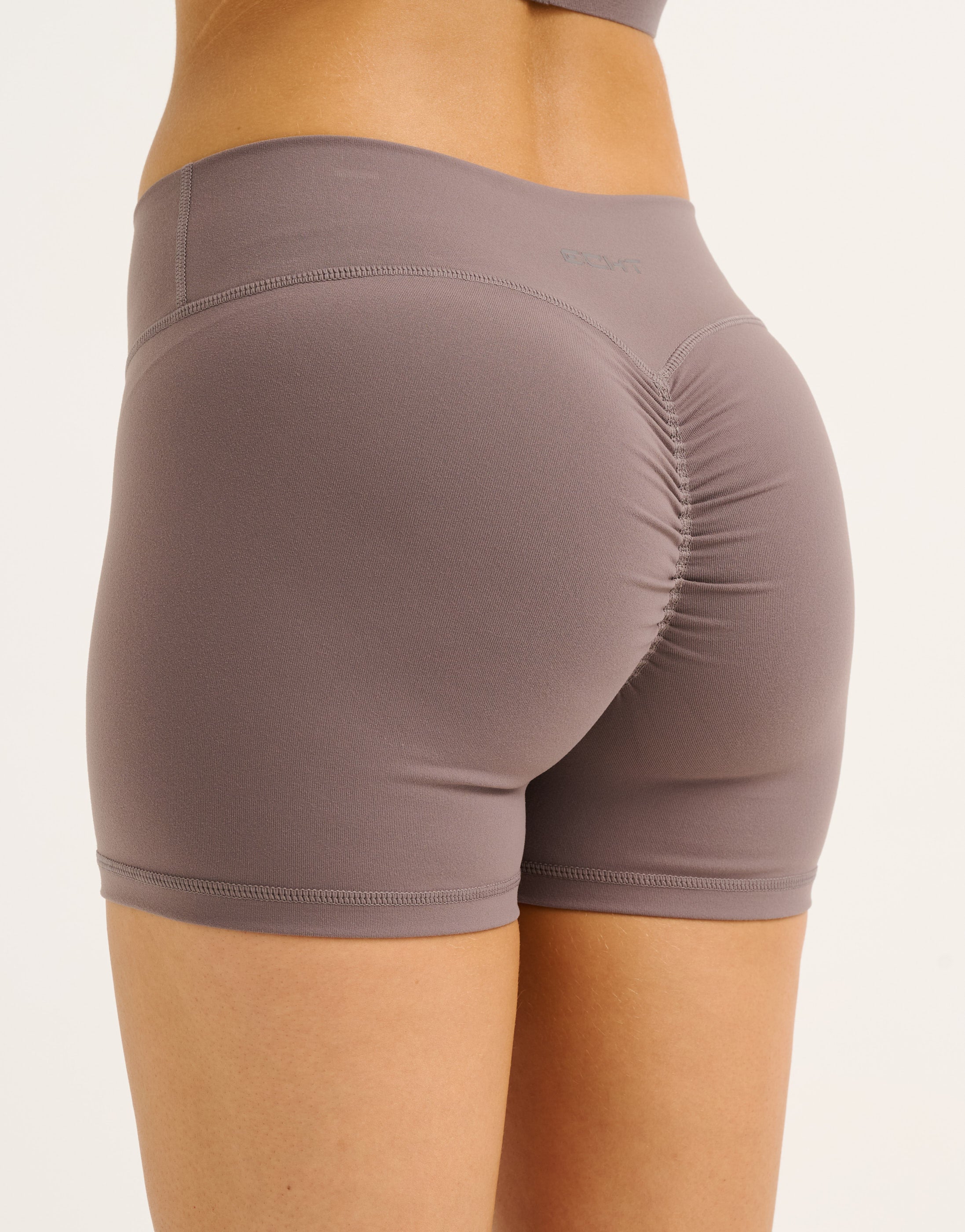 Echt Force Scrunch Mid-Waist Shorts - Slate Grey