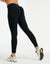 Force Scrunch Mid-Waist Leggings (Minimal Logo) - Black