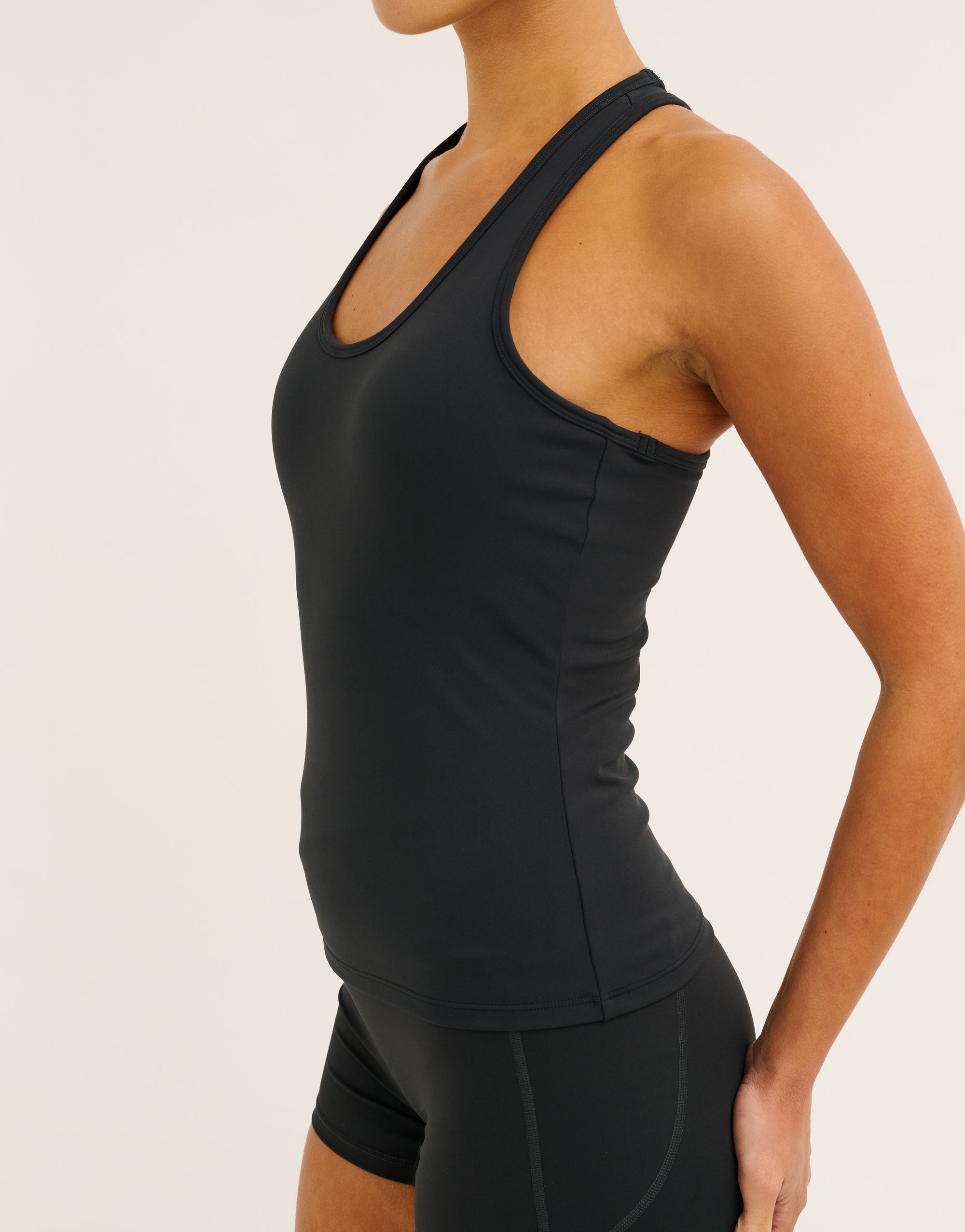 Nova Lycra® Racerback Tank - Phantom Black