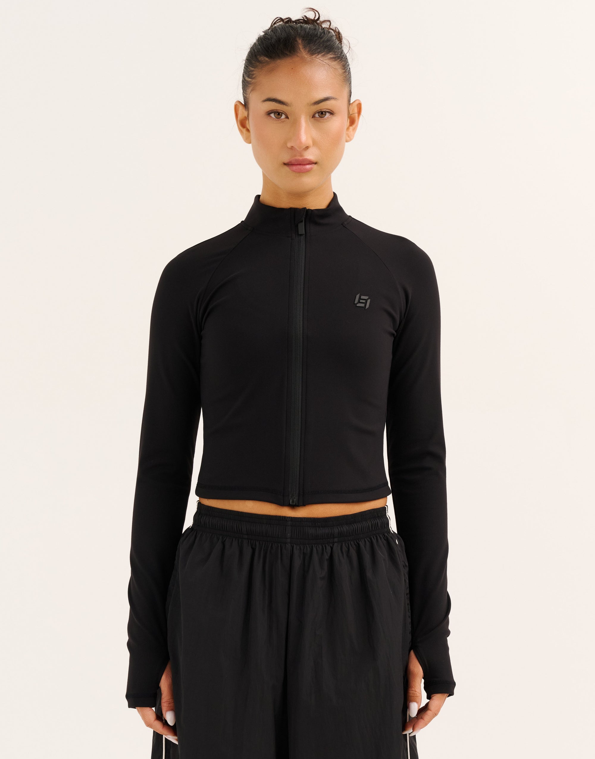 Nova Lycra® Zip Through Jacket - Phantom Black