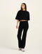 Terry Crop Tee - Black