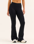 Arise Essential Mid-Waist Flare Leggings - Stealth Black