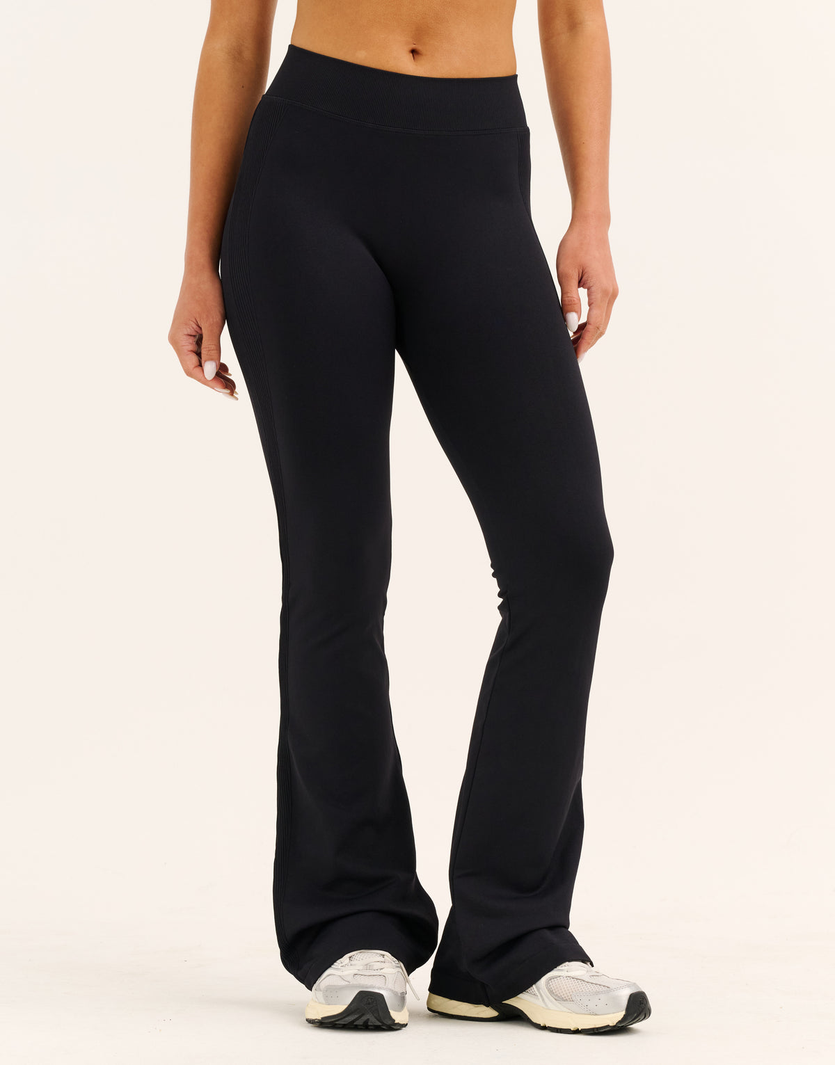 Arise Essential Mid-Waist Flare Leggings - Stealth Black