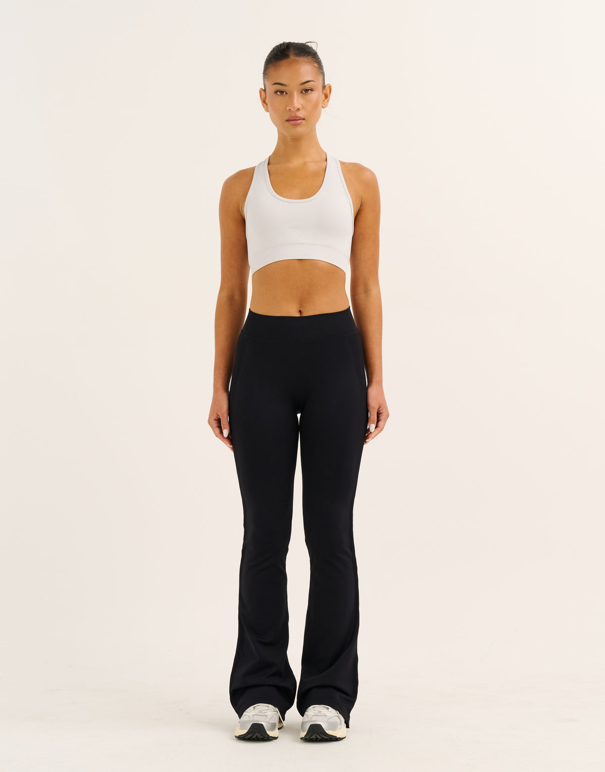Arise Essential Mid-Waist Flare Leggings - Stealth Black