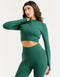 Arise Essential Zip-Up Long Sleeve - Green