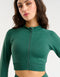 Arise Essential Zip-Up Long Sleeve - Green