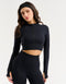 Arise Essential Zip-Up Long Sleeve - Black