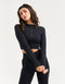 Arise Essential Zip-Up Long Sleeve - Black