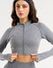 Arise Essential Zip-Up Long Sleeve - Charcoal