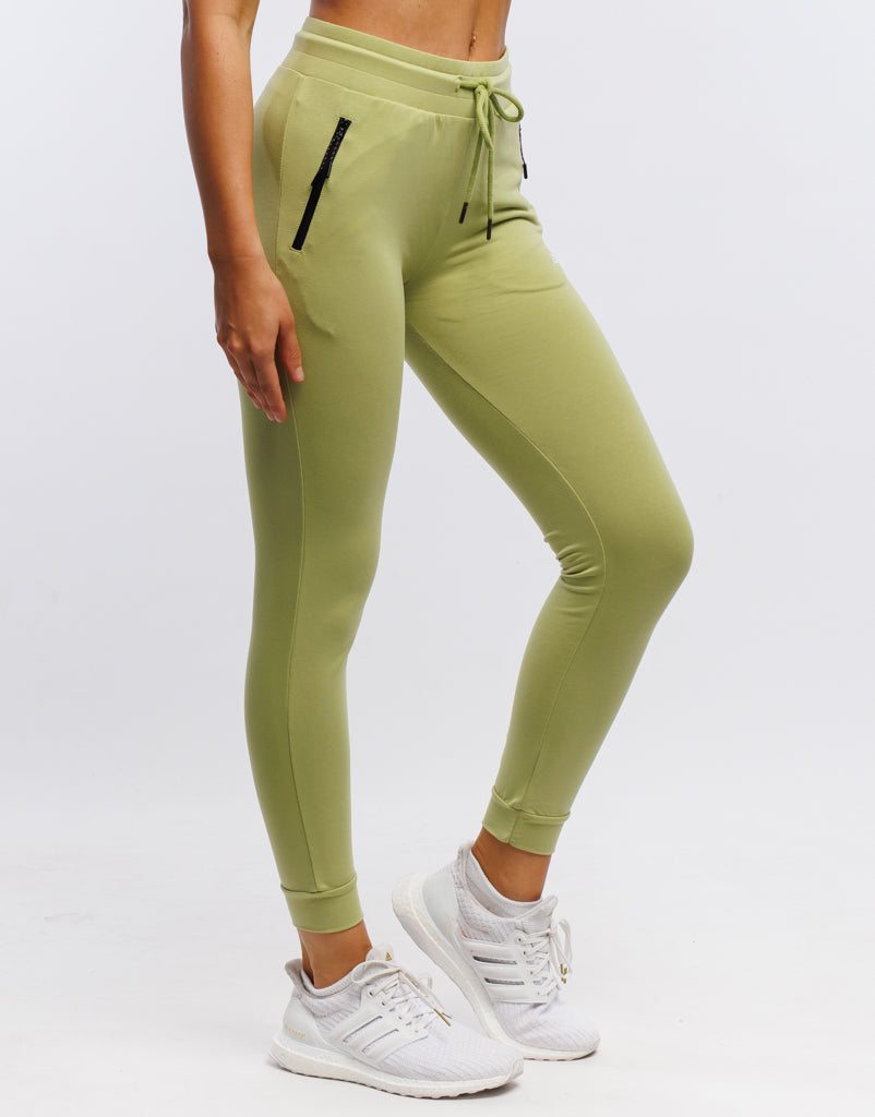 Ladies Tapered Joggers - Tree Green