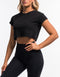 On The Fly Cropped Tee - Black